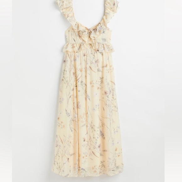 H&M floral ruffle maxi dress - size XL NWT - Picture 2 of 4